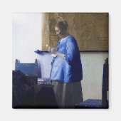 Frau in Blau, Johannes Vermeer Magnet (Vorne)