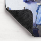 Frau in Blau, Johannes Vermeer Mousepad (Ecke)