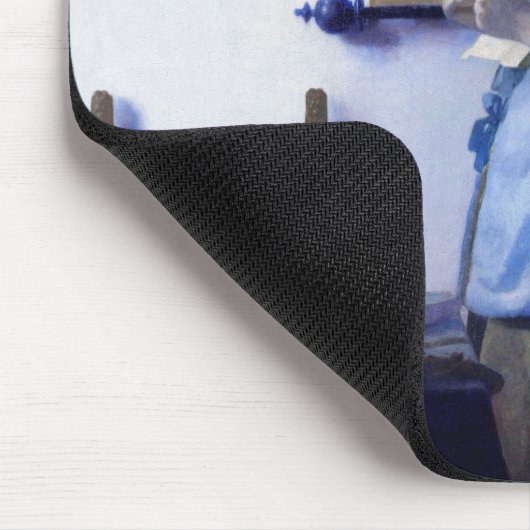 Frau in Blau, Johannes Vermeer Mousepad (Ecke)