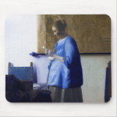 Frau in Blau, Johannes Vermeer Mousepad (Vorne)