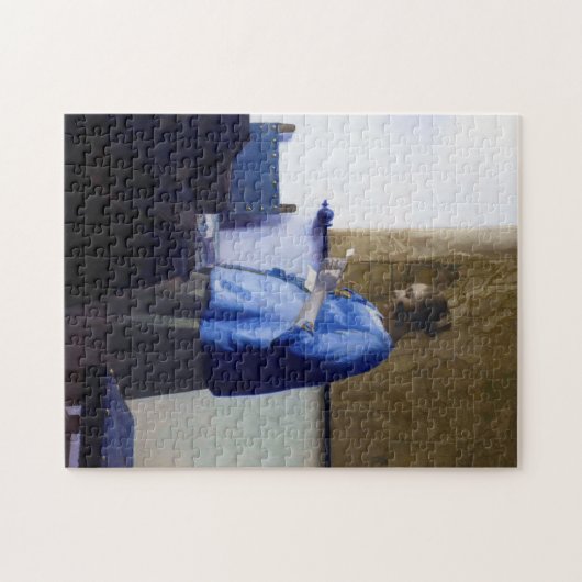 Frau in Blau, Johannes Vermeer Puzzle (Horizontal)
