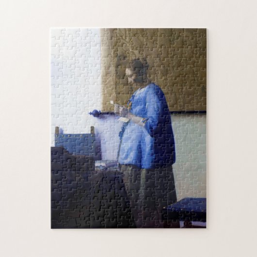 Frau in Blau, Johannes Vermeer Puzzle (Vertikal)