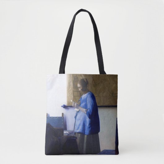 Frau in Blau, Johannes Vermeer Tasche (Vorderseite)