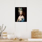 Frau in Blau von Thomas Gainsborough Poster (Küche)