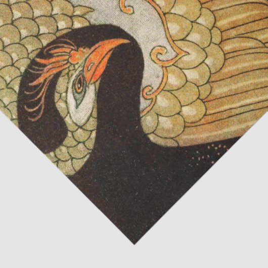 Frau in blauem Kleid Seidenpapier (Detail)