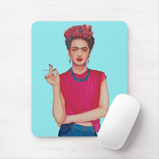 Frau in blauen Jeans Ölgemälde Mousepad (Mit Mouse)