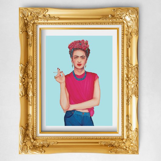 Frau in blauen Jeans Ölgemälde Poster