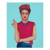 Frau in blauen Jeans Ölgemälde Poster (Vorderseite)