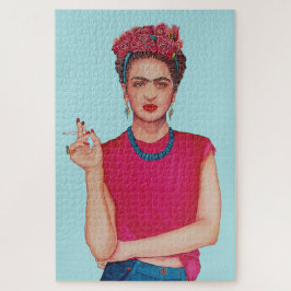 Frau in Blue Jeans Oil Malerei Puzzle