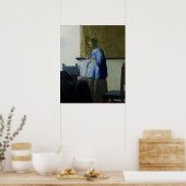 Frau in Blue Reading ein Brief von Vermeer - Poste Poster (Küche)