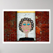 Frau in Curlers Poster (Vorne)