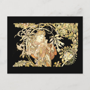 Frau in den Jasmine-Weinbergen Postkarte