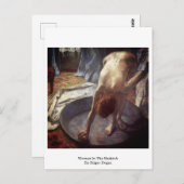 Frau in der Badewanne von Edgar Degas Postkarte (Vorne/Hinten)