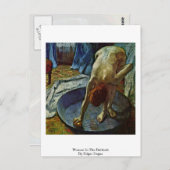 Frau in der Badewanne von Edgar Degas Postkarte (Vorne/Hinten)