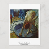 Frau in der Badewanne von Edgar Degas Postkarte (Vorderseite)