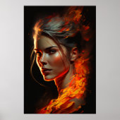 Frau in der Ölmalerei Poster (Vorne)