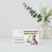 Frau in der Reinigung | Maid-Services Visitenkarte (Stehend Vorderseite)