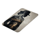 Frau in der Skyline-Landschaft Londons Magnet (Linke Seite)