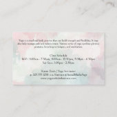 Frau in der Yoga-Pose | Mandala Muster im Weltraum Visitenkarte (Rückseite)