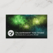 Frau in der Yoga-Pose | Mandala Muster im Weltraum Visitenkarte (Vorderseite)
