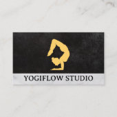 Frau in der Yoga-Pose Visitenkarte (Vorderseite)