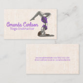 Frau in der Yoga-Pose Visitenkarte (Vorne/Hinten)