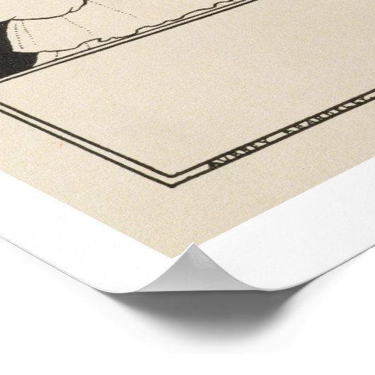 Frau in einem Buchladen, Design für ein "Yellow Bo Poster (Ecke)