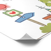 Frau in einem Café Poster (Ecke)