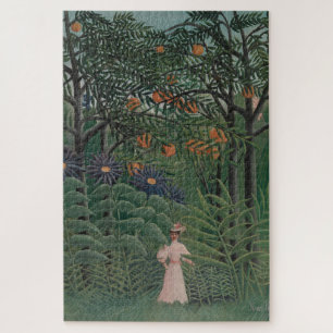 Frau in einem exotischen Wald gehend, Henri Rousse Puzzle