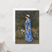 Frau in einem Kimono | Walter Crane Karte (Vorderseite/Rückseite Beispiel)