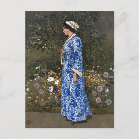 Frau in einem Kimono | Walter Crane Postkarte (Vorderseite)