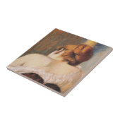 Frau in einem Korsett (von Federico Zandomeneghi) Fliese (Seite)