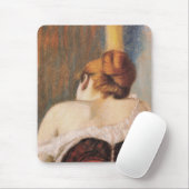 Frau in einem Korsett (von Federico Zandomeneghi) Mousepad (Mit Mouse)