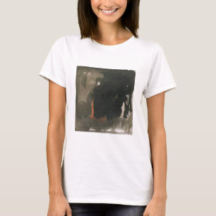 Frau in einem roten Kleid (w/c auf Papier) T-Shirt