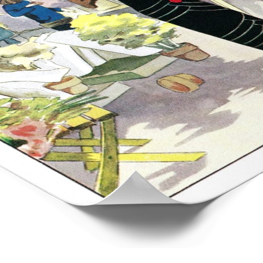 Frau in einem schwarzen Samtkleid (1924) Poster (Ecke)