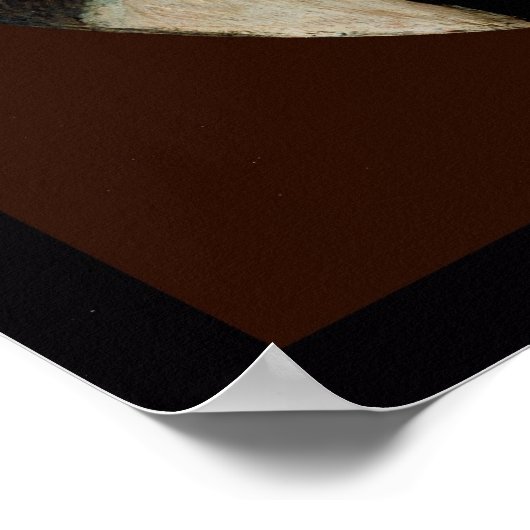 Frau in einem weißen Coif von Holbein Canvas Print Poster (Ecke)