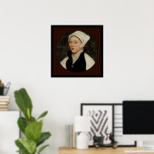 Frau in einem weißen Coif von Holbein Canvas Print Poster (Heimbüro)