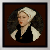 Frau in einem weißen Coif von Holbein Canvas Print Poster (Vorne)