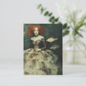 Frau in einer Fantasie von Tulle und Fishscale Dre Postkarte (Stehend Vorderseite)