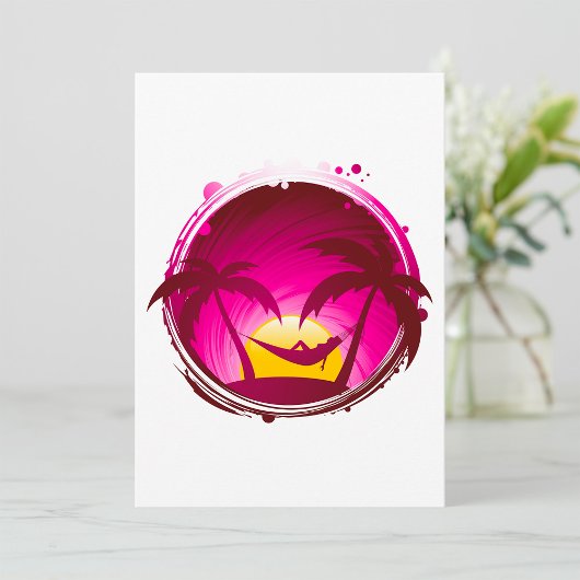 Frau in einer Hängematte Einladung