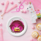 Frau in einer Hängematte Pappteller (Party)