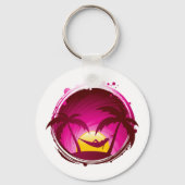 Frau in einer Hängematte Schlüsselanhänger (Vorderseite)