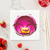 Frau in einer Hängematte Serviette