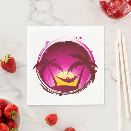 Frau in einer Hängematte Serviette (Beispiel)