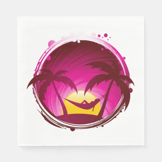 Frau in einer Hängematte Serviette (Vorderseite)