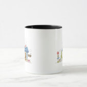 Frau in einer Kaffeestube Tasse (Zentrum)