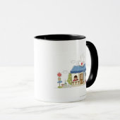 Frau in einer Kaffeestube Tasse (VorderseiteRechts)