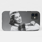 Frau in einer Kappe Case-Mate iPhone Hülle (Rückseite (Horizontal))