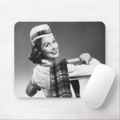 Frau in einer Kappe Mousepad (Mit Mouse)