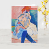 Frau in einer Kluft | Andre Derain | Karte (Gelbe Blume)